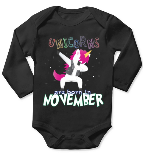 Born November Long Sleeve Baby One-Piece