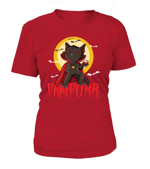 Funny Vampire Cat Vampurr Halloween Costume Women's T-Shirt