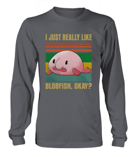 Blobfish Blobby Fishing Retro Vintage Long sleeved Unisex
