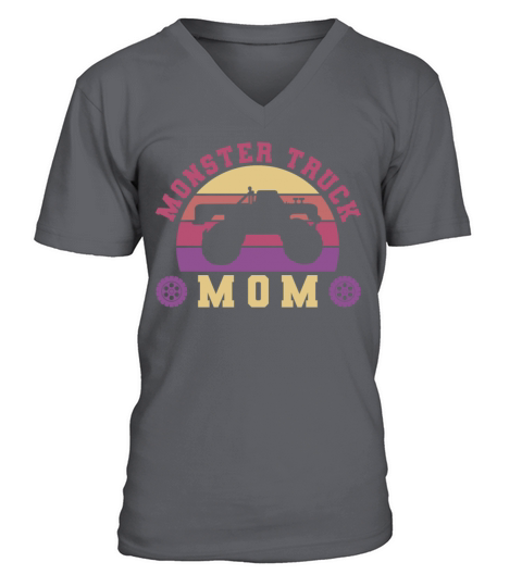 Retro Vintage Monster Truck Mom Men's V-Neck T-shirt