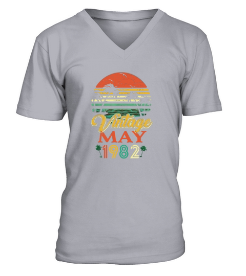 Vintage May 1982 T Shirt 37th Birthday T Shirt Men's V-Neck T-shirt