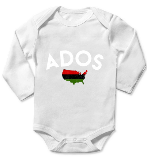 ADOS Foundational Black American Long Sleeve Baby One-Piece