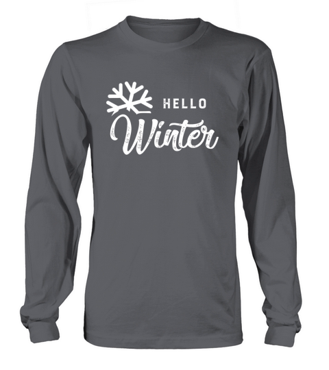 Simple Hello Winter With Snowflake Women's Long Sleeve