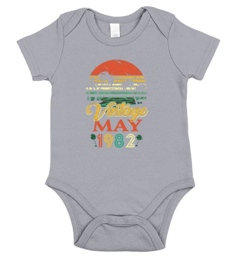 Vintage May 1982 T Shirt 37th Birthday T Shirt Short Sleeve Baby One-Piece