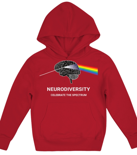 Neurodiversity Autism Spectrum ASD ADHD Rainbow Br Kids Hoodie