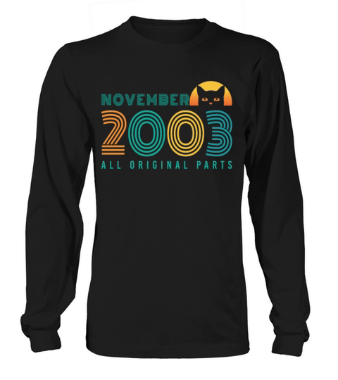 Gift November 2003 Cat Retro Women's Long Sleeve