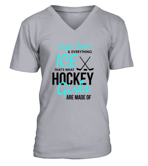 Girls Ice Hockey Sugar Spice Everything Ice Men's V-Neck T-shirt