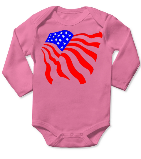 darr flag 03 Long Sleeve Baby One-Piece