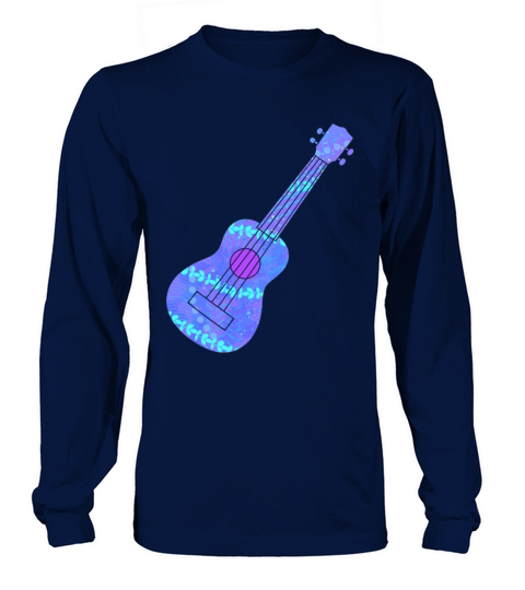 Ukulele Blue Hawaii Luau Women's Long Sleeve