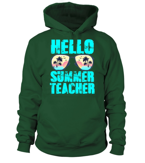 Sunglasses Hello Summer Teacher Men's Hoodie