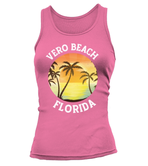 Vintage Vero Beach Florida Retro 70s 80s Souvenir Women's Tank Top