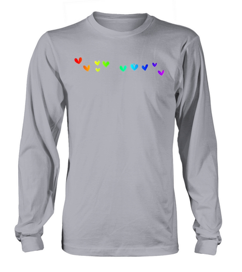 Minimalism hearts in rainbow colors gift Women's Long Sleeve