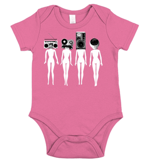 four chicks retro remix Short Sleeve Baby One-Piece