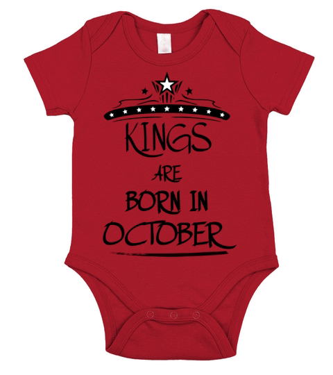 KINGS ARE BORN IN OCTOBER Short Sleeve Baby One-Piece