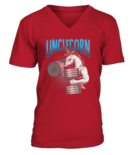 Cool Unicorn Uncle Weightlifting Gym Workout Men's V-Neck T-shirt