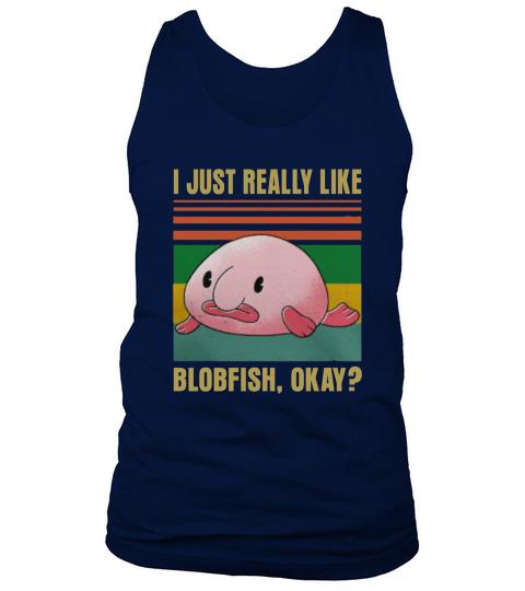 Blobfish Blobby Fishing Retro Vintage Tank Top Unisex