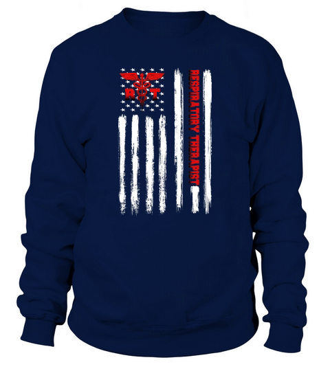 Respiratory Therapist Gift Physician Therapy American Flag Sweatshirt Unisex