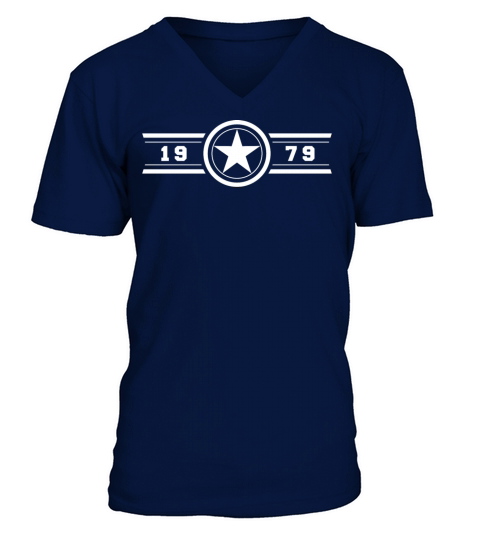 1979 Vintage Design with Star Men's V-Neck T-shirt