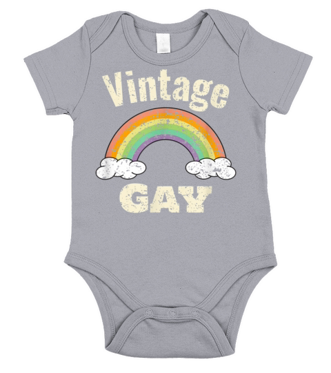 Vintage Gay LGBT Retro Gay Pride Month Funny LGBTQ Short Sleeve Baby One-Piece