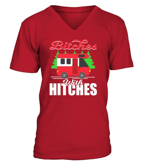 A Cute Camping Tee For Campers "Bitches With Men's V-Neck T-shirt