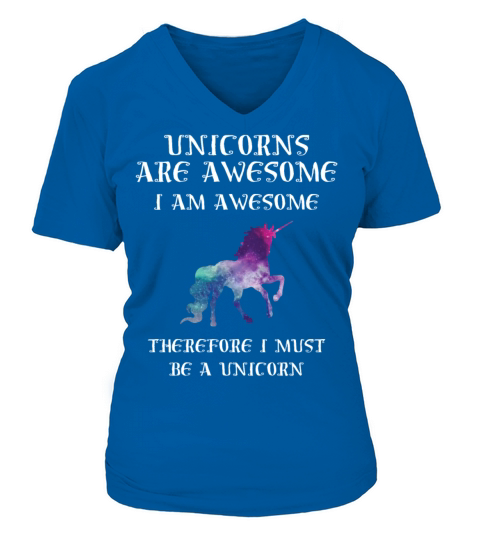 unicorn are awesome i am Women's V-Neck T-shirt