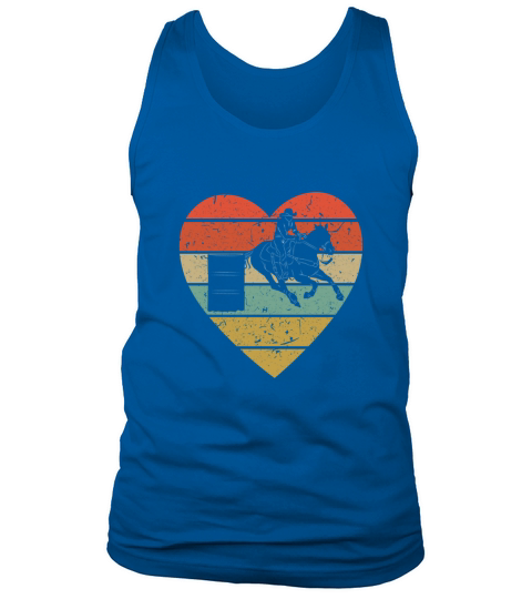 Barrel Racing Vintage Design  Retro Horse Rider Heart Sport Tank Top Unisex