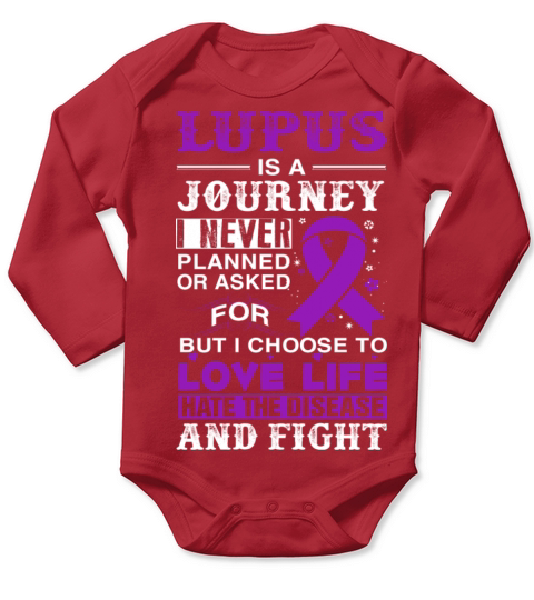 FIGHTING LUPUS DISEASE Long Sleeve Baby One-Piece