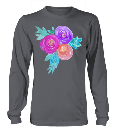 Vibrant Watercolor Floral Women's Long Sleeve