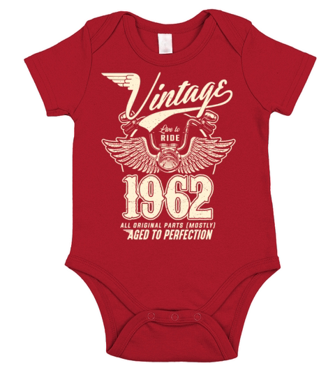 Vintage 1962 - 60 years old - 60th birthday gift Short Sleeve Baby One-Piece