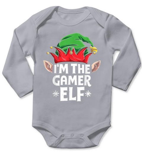 Im The Gamer Elf Funny Christmas Family Long Sleeve Baby One-Piece