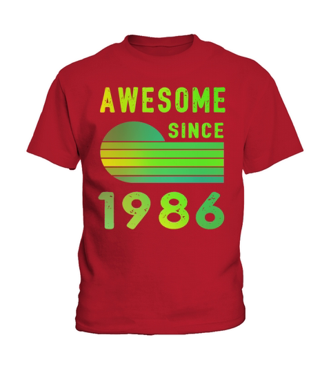1986 Birthday Retro Vintage Gift Kids T-Shirt
