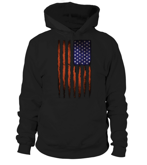 American flag Patriotic Vintage Men's Hoodie
