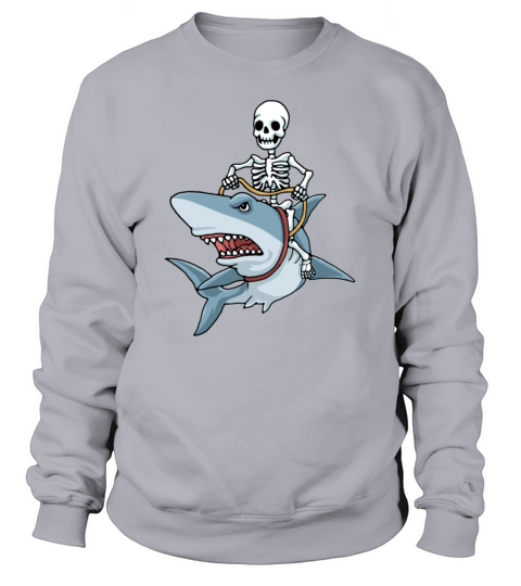 Halloween Skeleton Shark Funny Halloween Gift Women's Sweatshirt