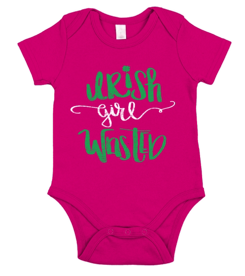 Irish girl wasted Tshirt - Saint Patrick Gifts Short Sleeve Baby One-Piece