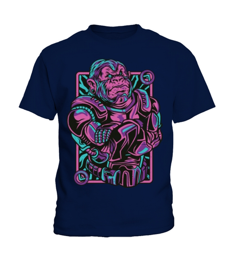 Neon Style Gorilla Kids T-Shirt