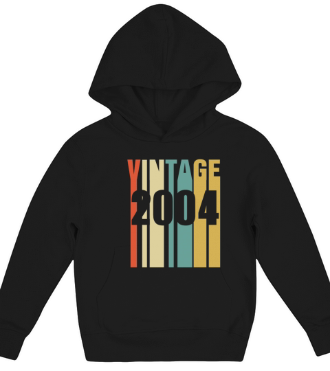 Vintage 2004 Retro Kids Hoodie