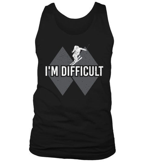 Im Difficult Double Black Diamond Skiing Tank Top Unisex