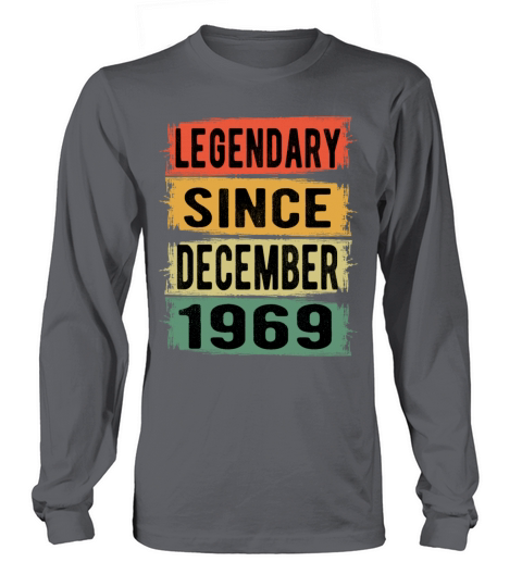 Birthday Retro Legendary December 1969 Men's Long Sleeve