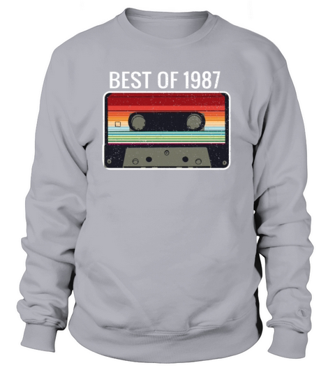 Best Of 1987 34th Birthday Gifts Cassette Tape Women's Sweatshirt
