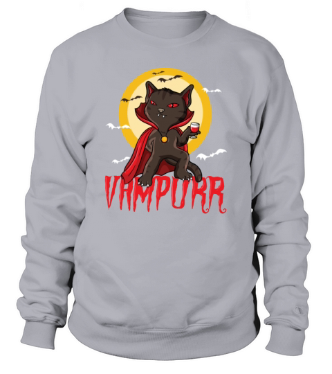 Funny Vampire Cat Vampurr Halloween Costume Men's Sweatshirt