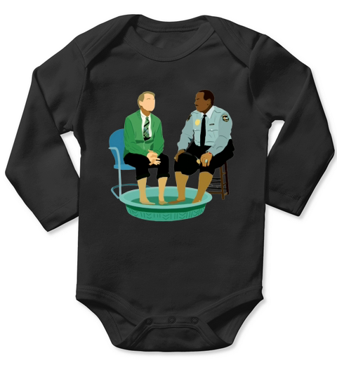 Mr Rogers Officer Clemmons Pool Long Sleeve Baby One-Piece