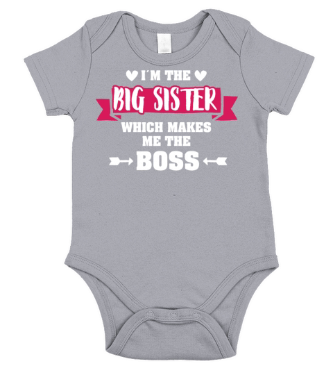 Big Sister Funny T-Shirt Short Sleeve Baby One-Piece