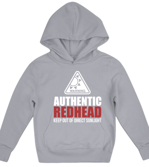 Authentic Redhead Funny Women keep out of direct sunlight Kids Hoodie