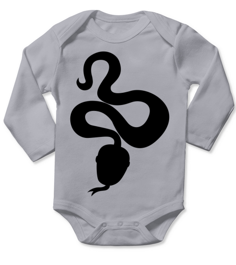 slithery snake with a forked tongue Long Sleeve Baby One-Piece
