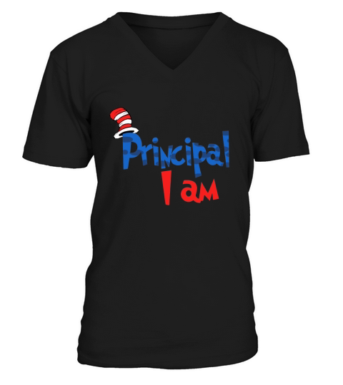 Dr Seuss Principal I am V-Neck T-shirt