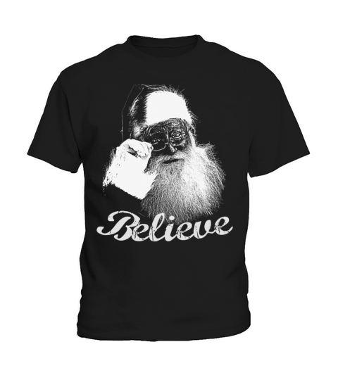 Santa Claus Believe Monochrome Kids T-Shirt