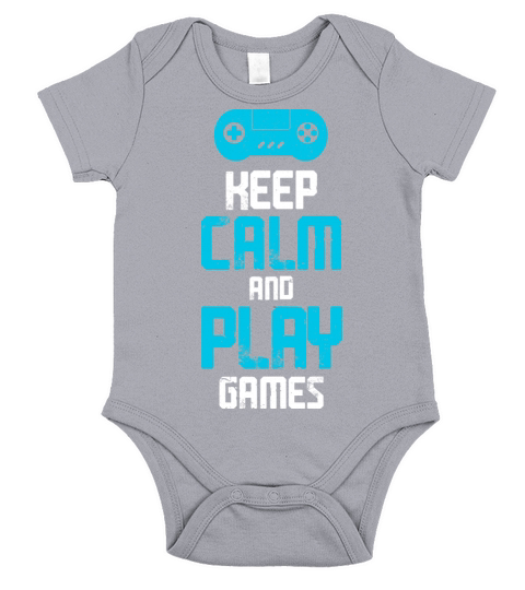 Keep Calm and Play Games Short Sleeve Baby One-Piece