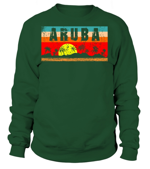 Relaxing Tropical Aruba Distressed Sunset Gift Women's Sweatshirt