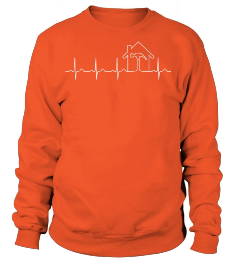 Builder heartbeat ECG house building property Women's Sweatshirt