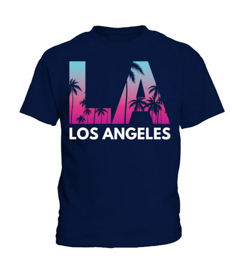 LA Los Angeles palm trees Kids T-Shirt